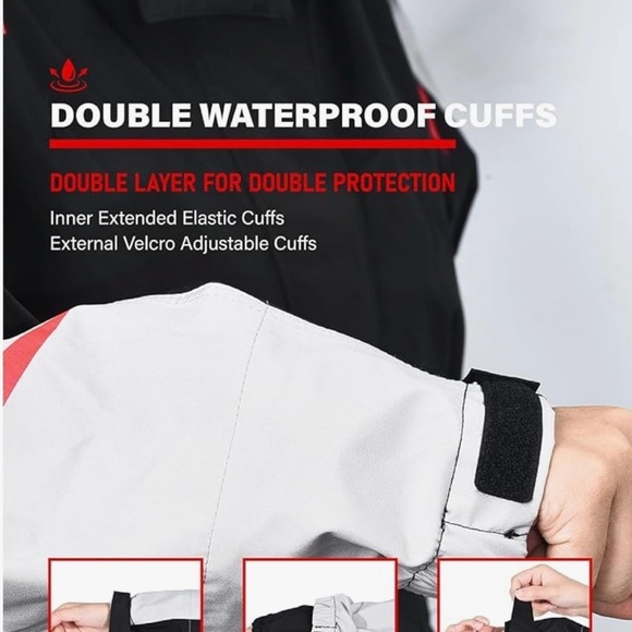 🔥SALE Mens Rain Jacket, Waterproof for Motorcycle Riding, Fishing,Golf  L - Picture 5 of 16